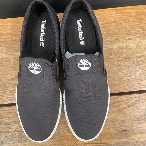 TIMBERLAND MEN\'S MYLO BAY LOW SLIP ON SNEAKER BLACK CANVAS A662W ALL SIZES main image 9